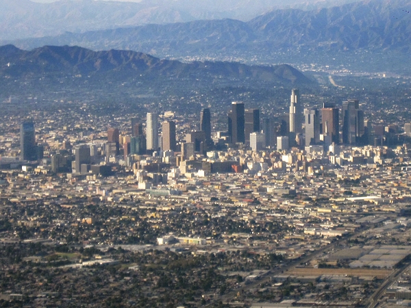 Los Angeles Downtown från ovan